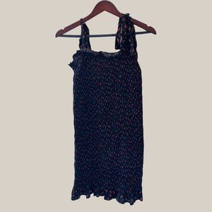 Black and Red Floral Bodycon Dress - Size Small